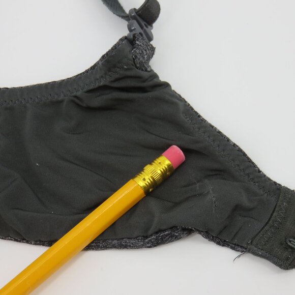 Victorias Secret 34C Padded Perfect Coverage Bra Heather Gray Black Underwire - Picture 13 of 16